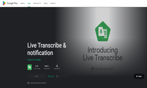 google stay transcribe