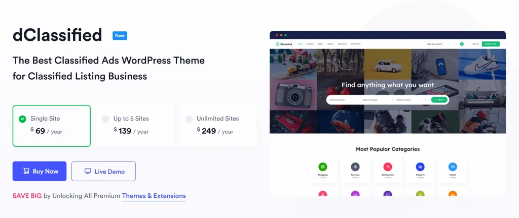 classified website theme demo 1