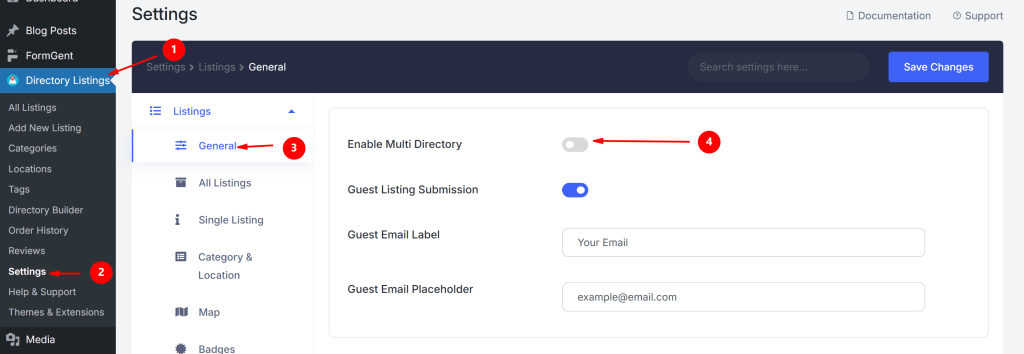 How to enable guest listing in classified website