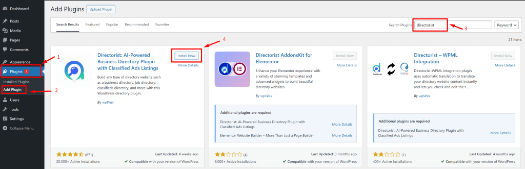 How to install directorist
